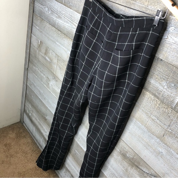 Hope by Ringstrand Soderberg black plaid work career office pants size 8 - Picture 3 of 3